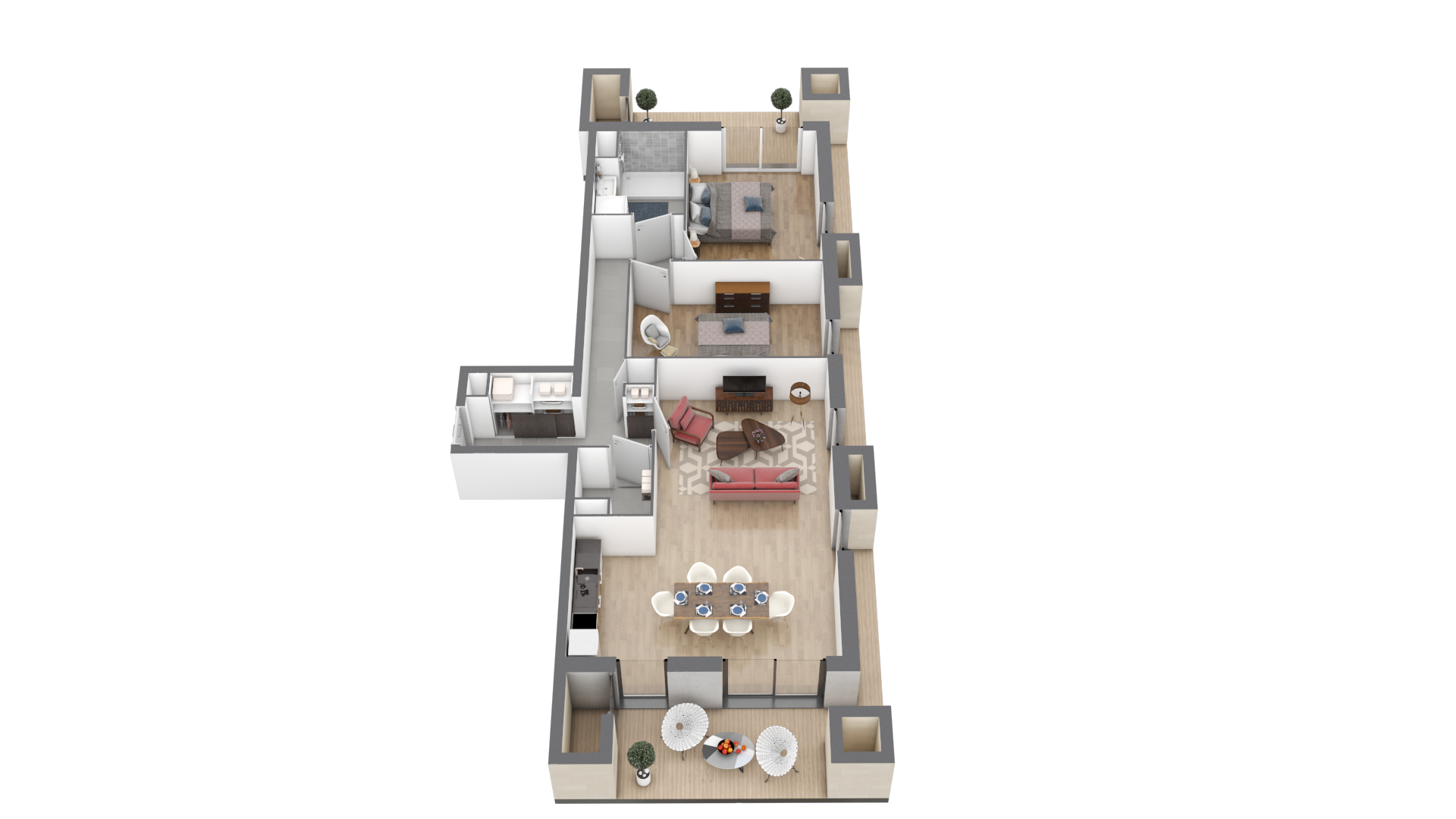 appartement A006 de type T3